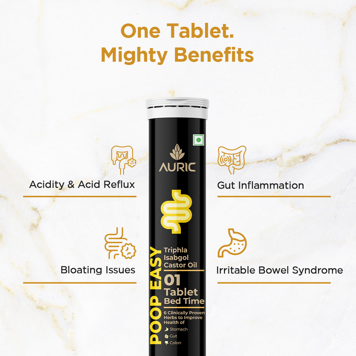 Poop Easy Effervescent Tablet - Drop Fizz & Drink β Auric